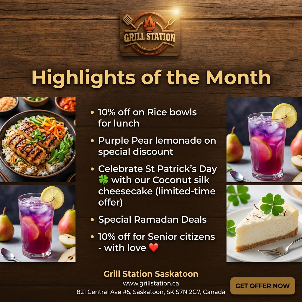 Grill Station Saskatoon Special Offer - Order Online